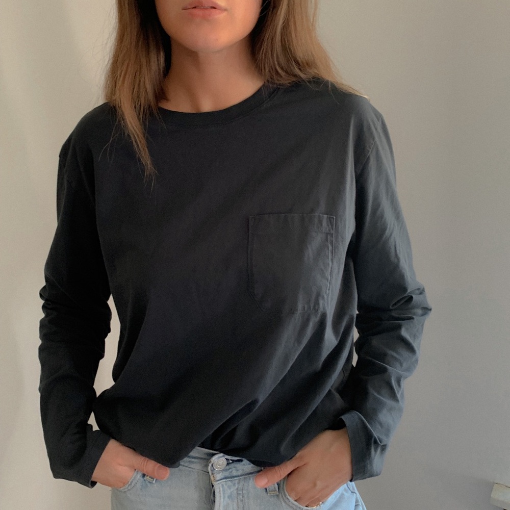 Richer Poorer Pima Cotton Long Sleeve Pocket Tee